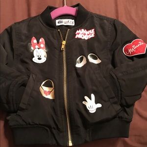 H & M Minnie Mouse Toddler Girls Bomber Jacket.
